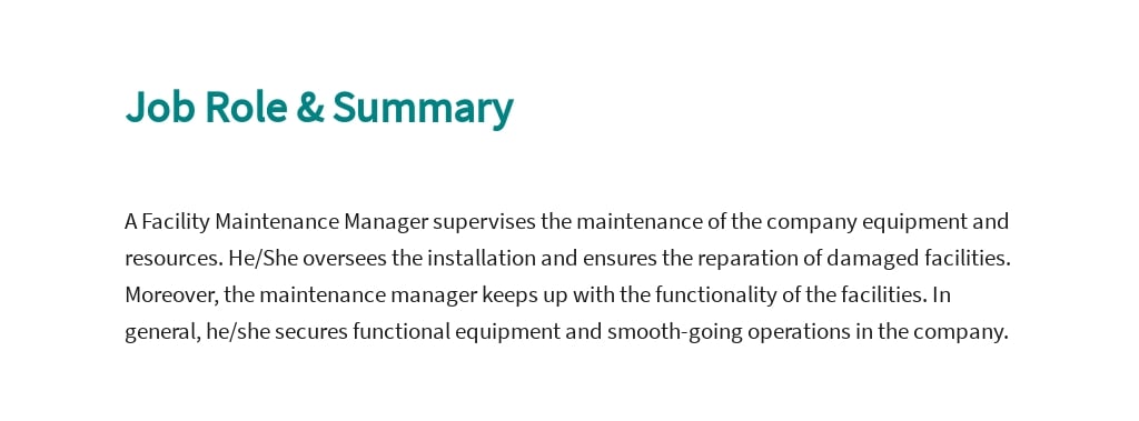 Free Facilities Maintenance Manager Job Description Template 2.jpe