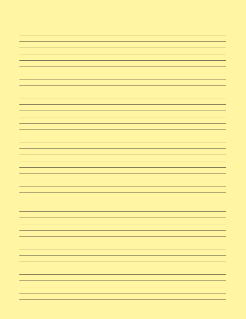 Yellow Lined Paper