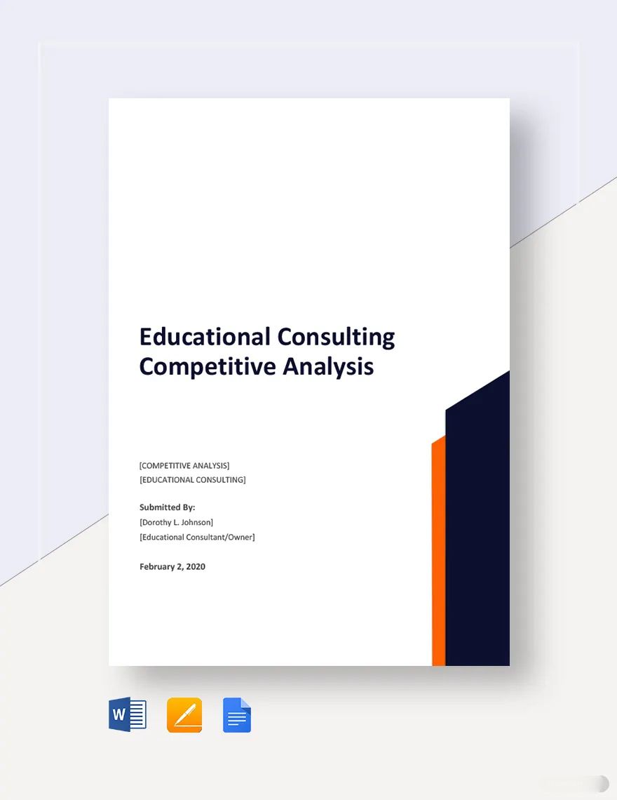 Educational Consulting Competitive Analysis Template