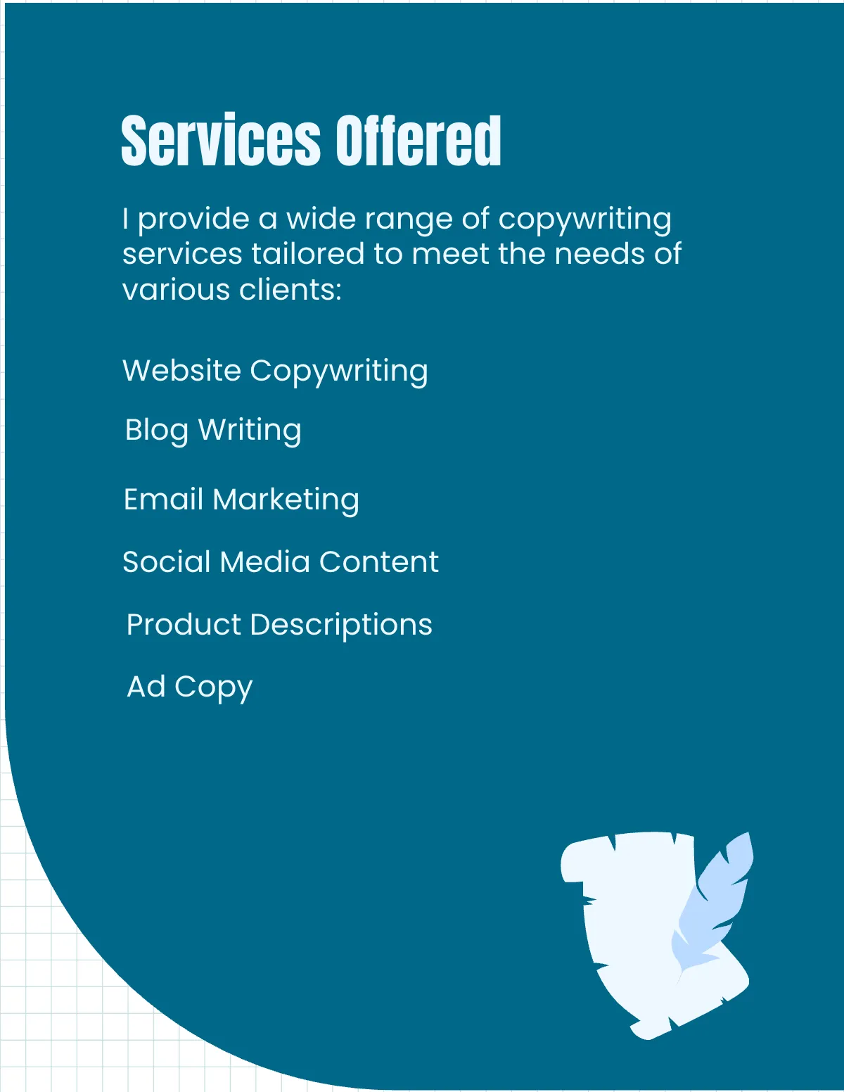 Free Copywriter Portfolio Template to Edit Online