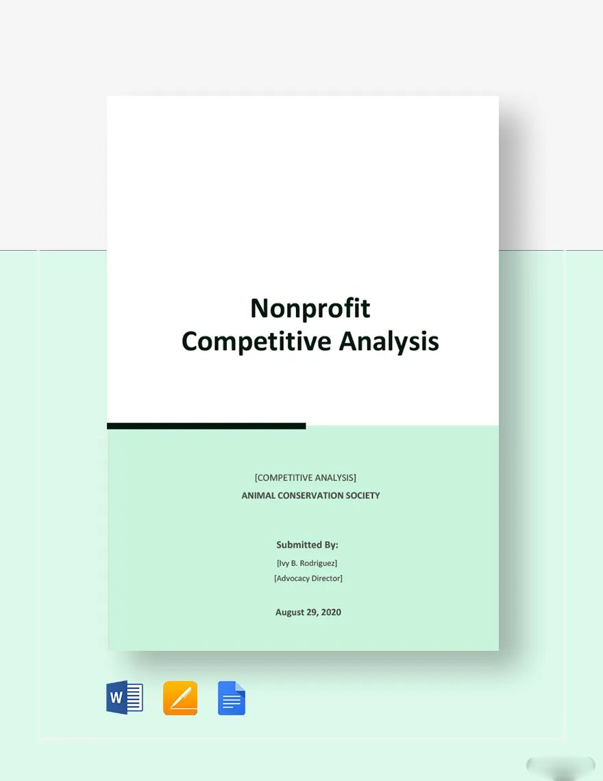 Nonprofit Competitive Analysis Template