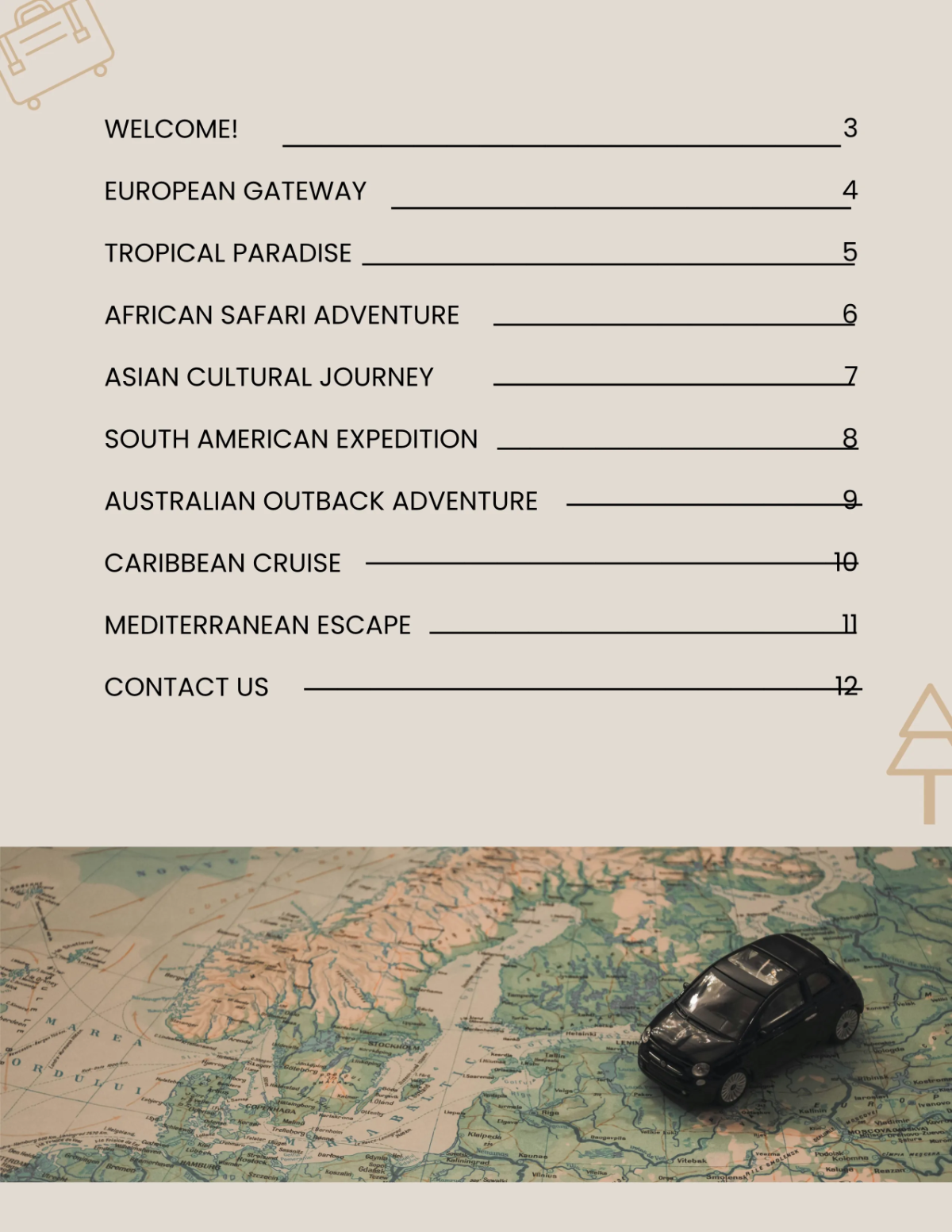 Free Travel Package Catalog Template to Edit Online