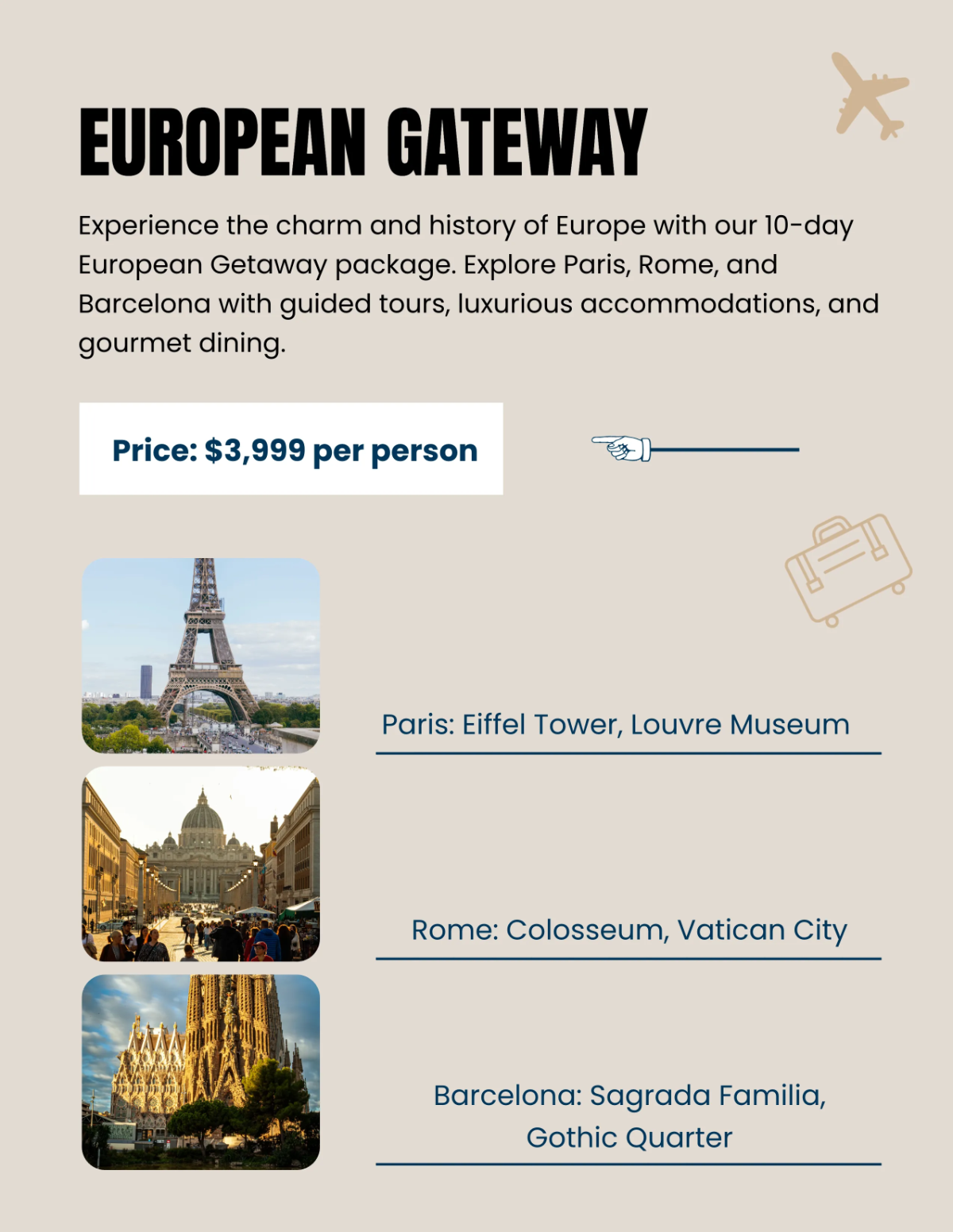 Free Travel Package Catalog Template to Edit Online