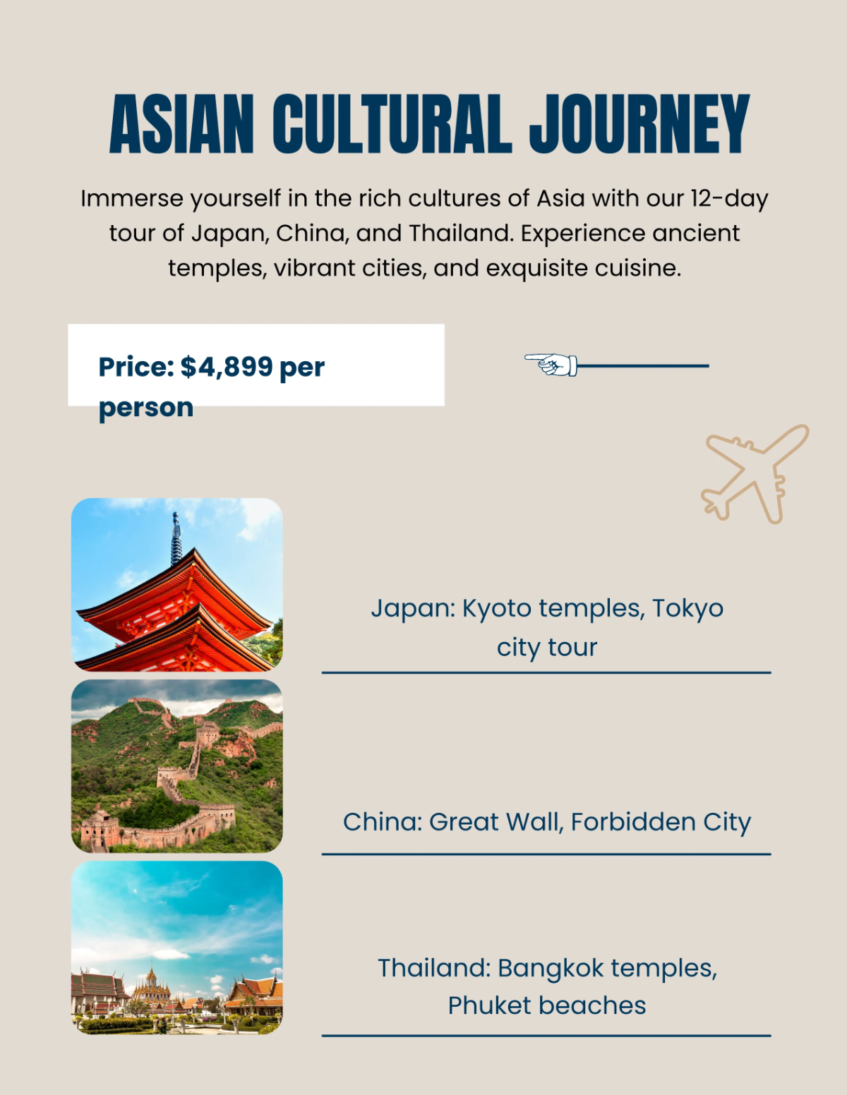 Free Travel Package Catalog Template to Edit Online