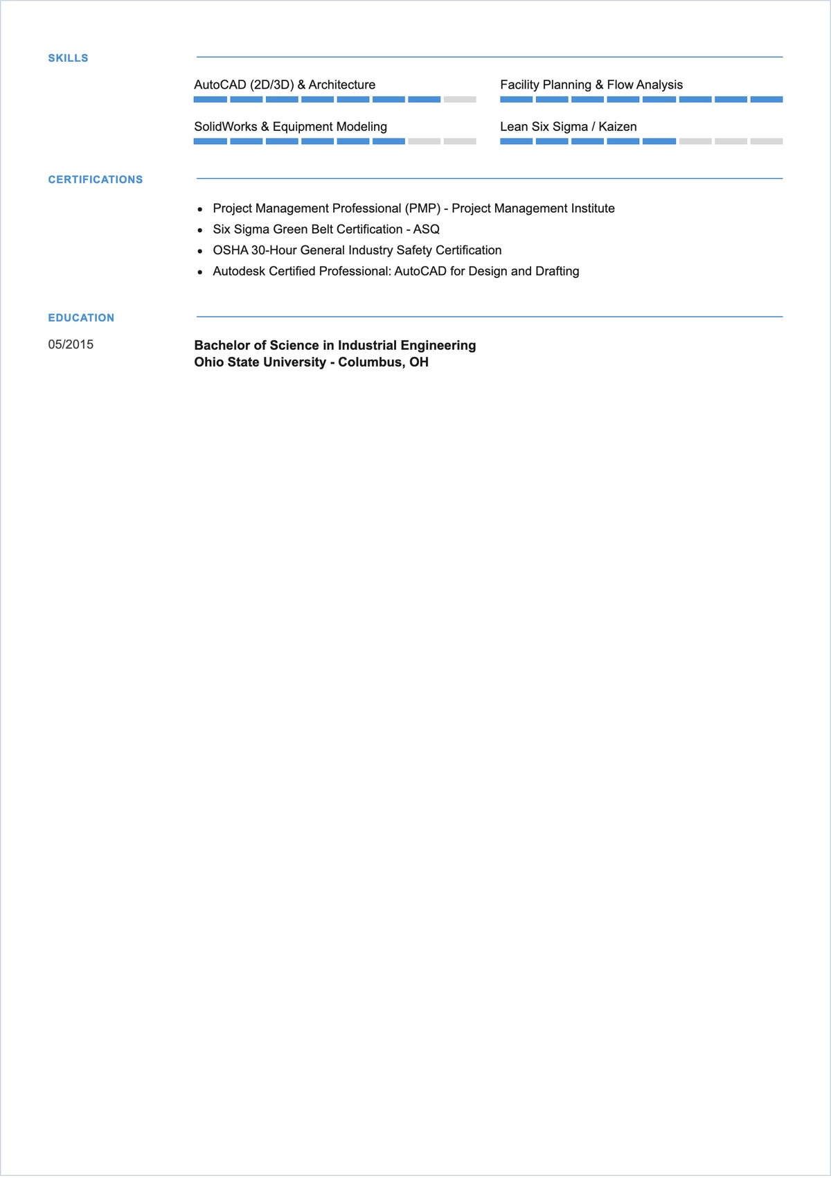Free Engineering Layout Supervisor ATS Resume Template