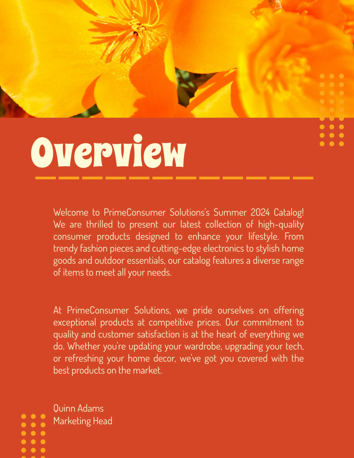 Free Consumer Product Catalog Template to Edit Online