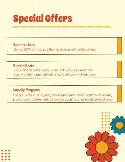 Free Consumer Product Catalog Template to Edit Online