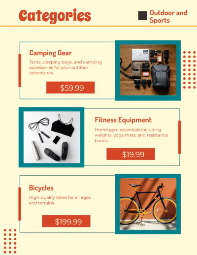 Free Consumer Product Catalog Template to Edit Online