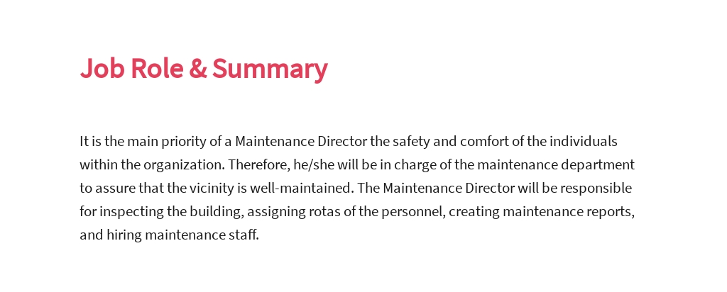 Free Maintenance Director Job Description Template 2.jpe
