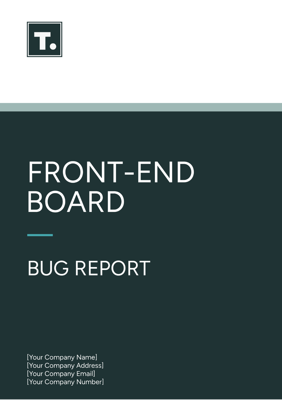 Front End Board Bug Report Template - Edit Online & Download