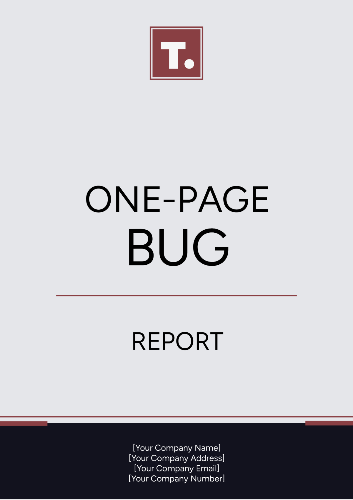 One Page Bug Report Template - Edit Online & Download