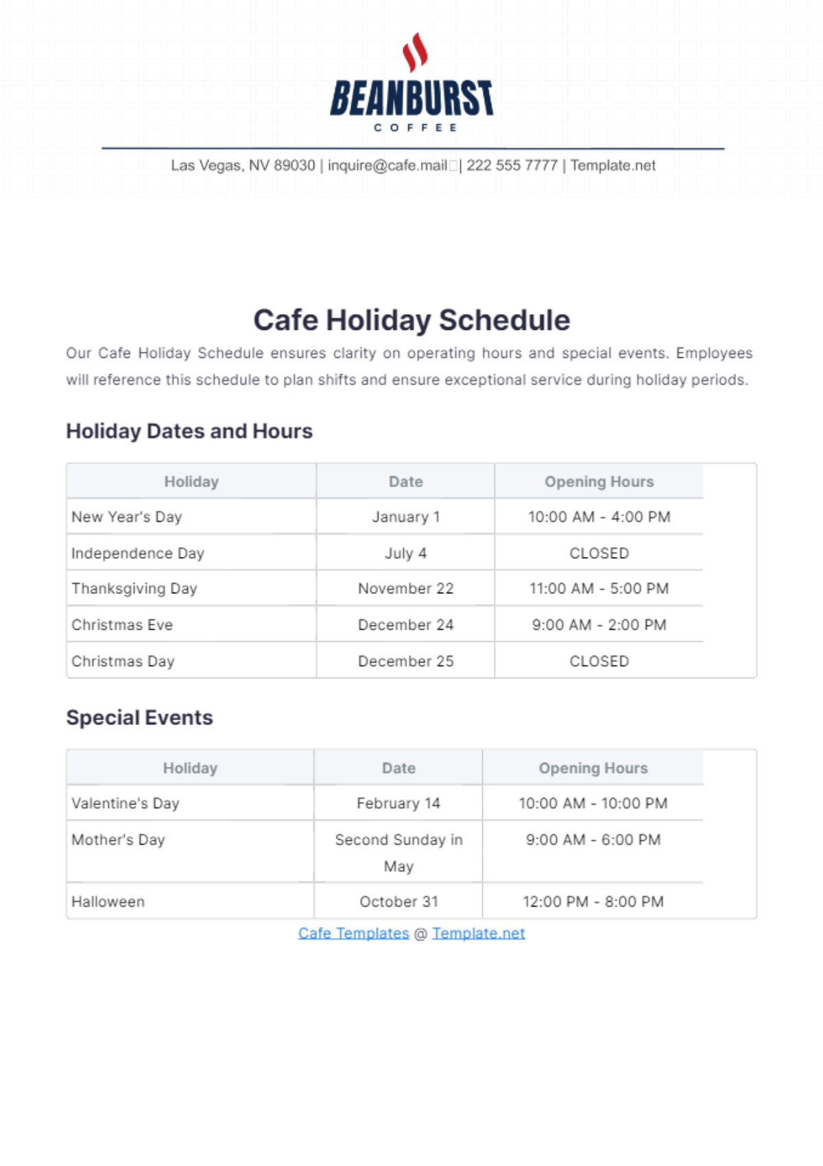 Cafe Holiday Schedule Templates Edit Online Download Example cafe-holiday-schedule-templates-edit-online-download-example