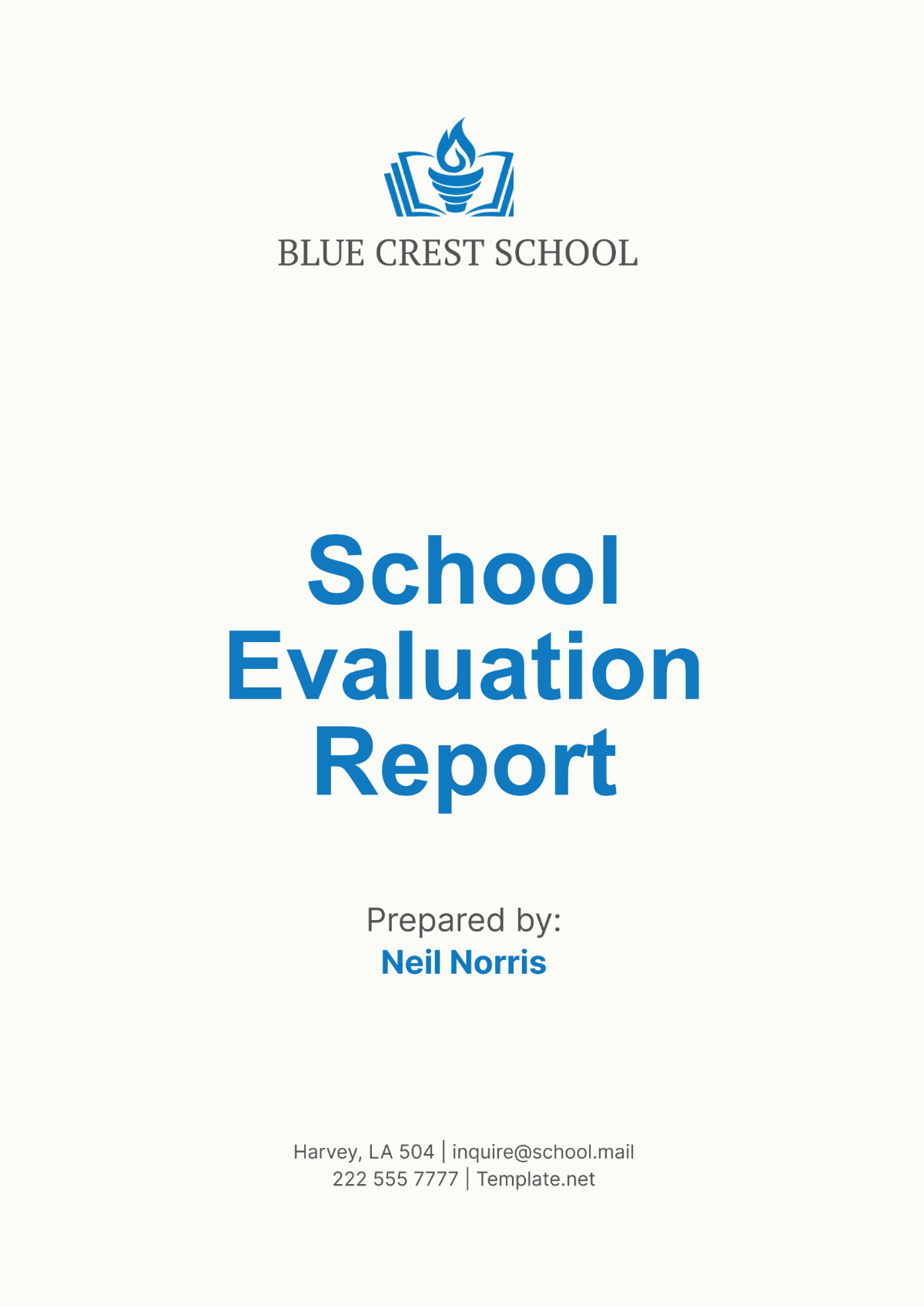 School Evaluation Report Template