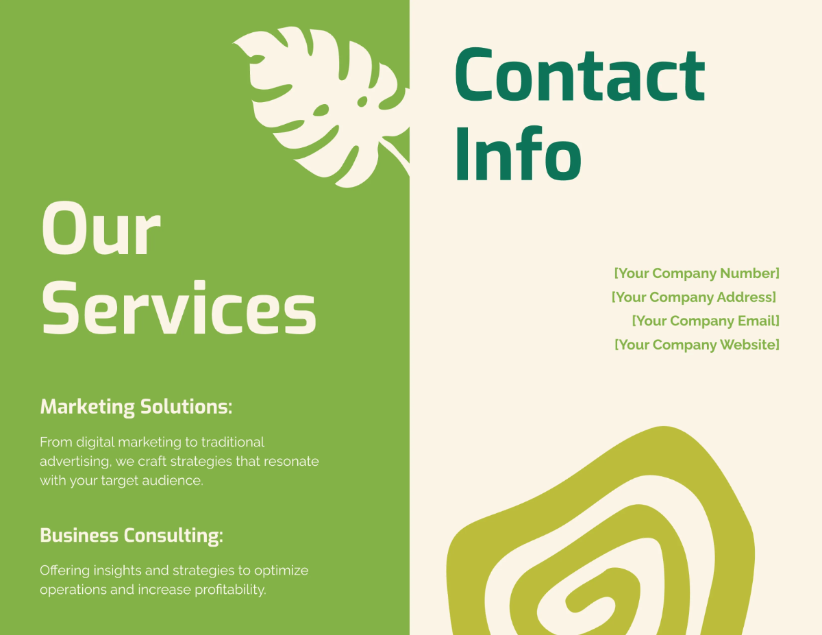 Free Organic Brochure Template to Edit Online