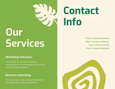Free Organic Brochure Template to Edit Online
