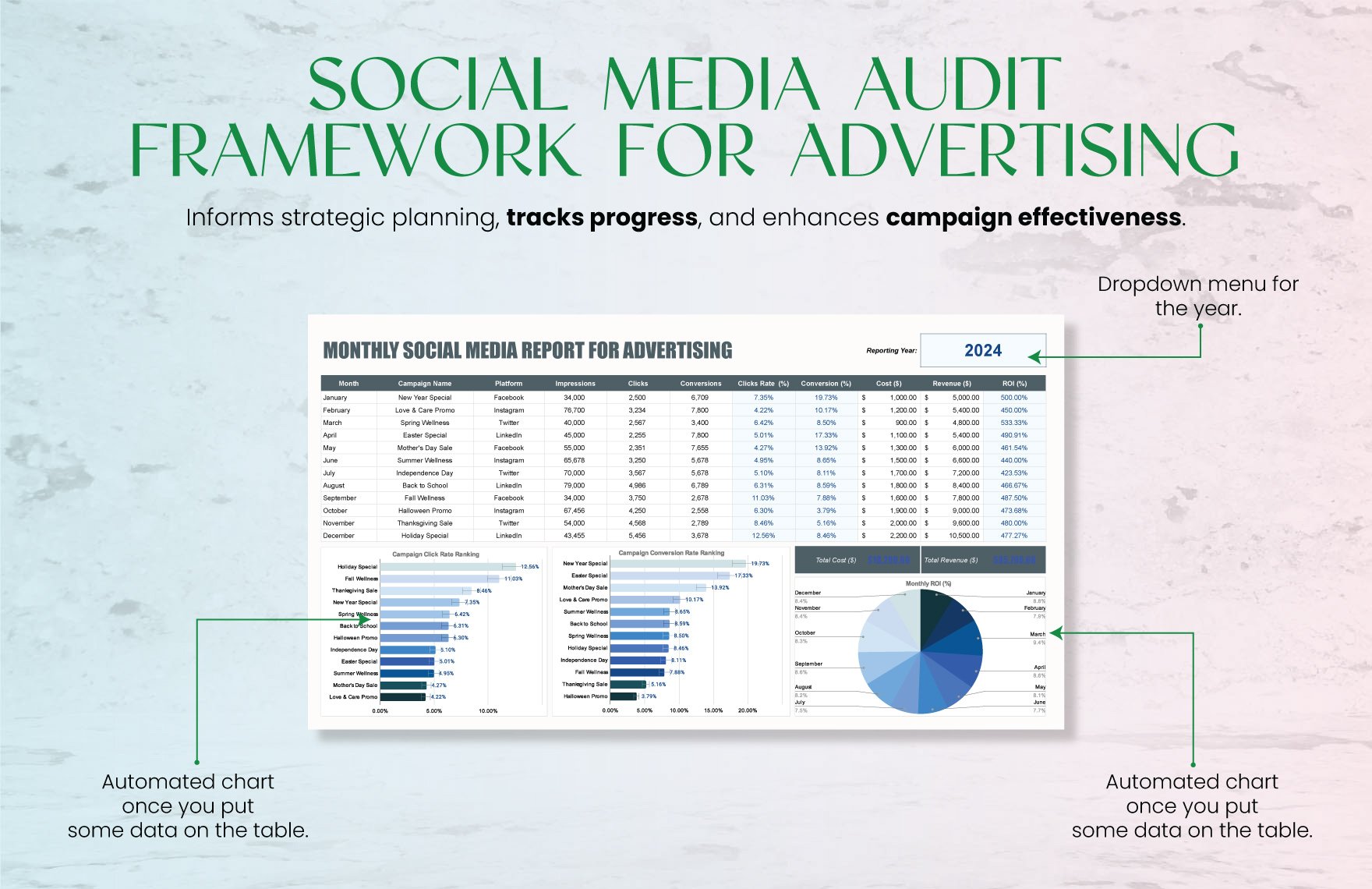 Monthly Social Media Report for Advertising Template