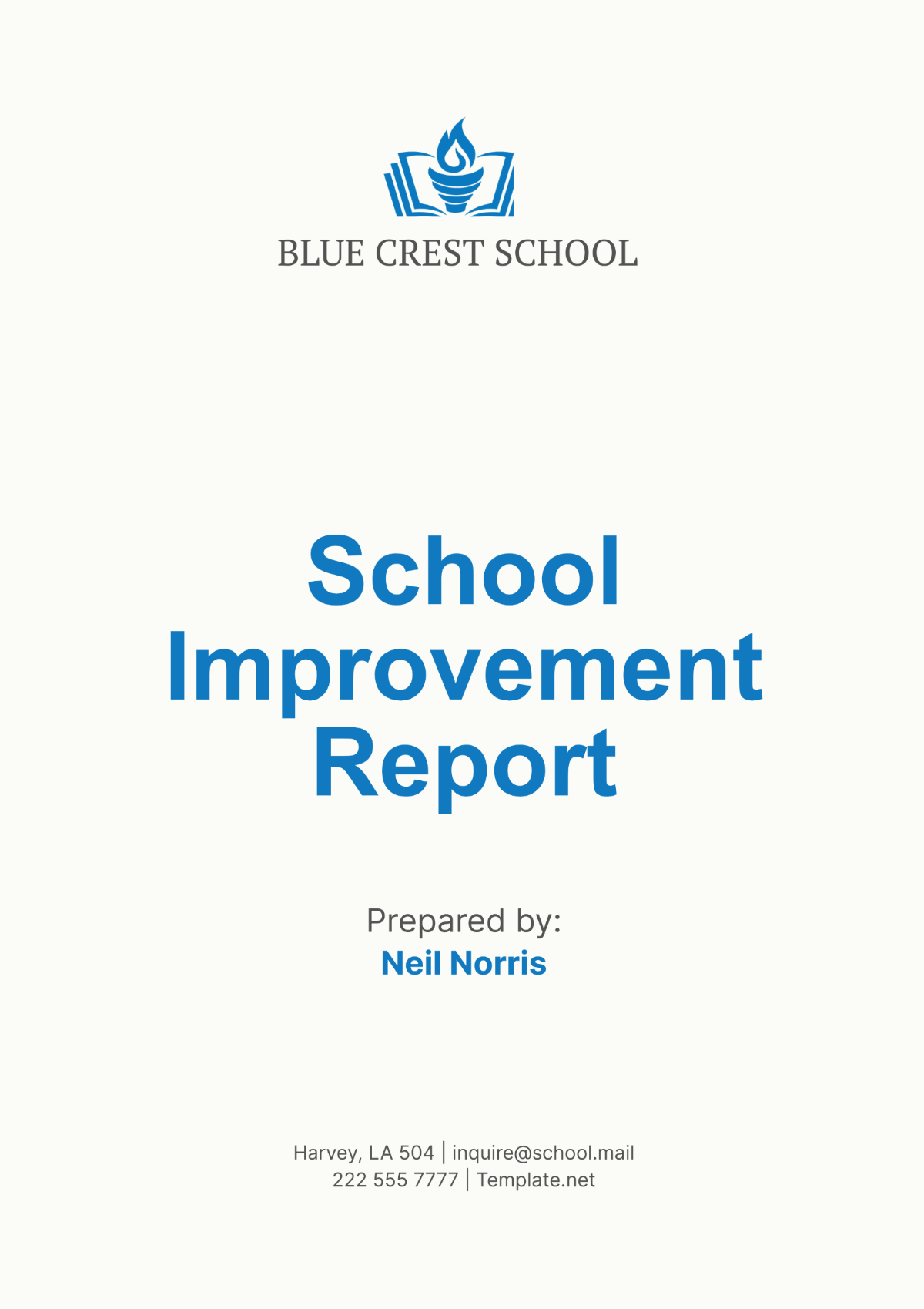 School Improvement Report Template