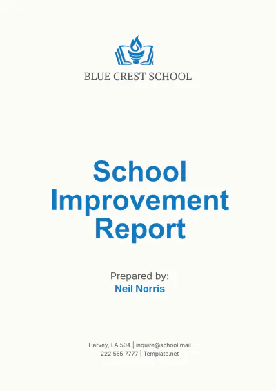 Free School Improvement Report Template to Edit Online