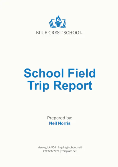 Free School Field Trip Report Template to Edit Online