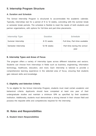 Free School Internship Proposal Template to Edit Online