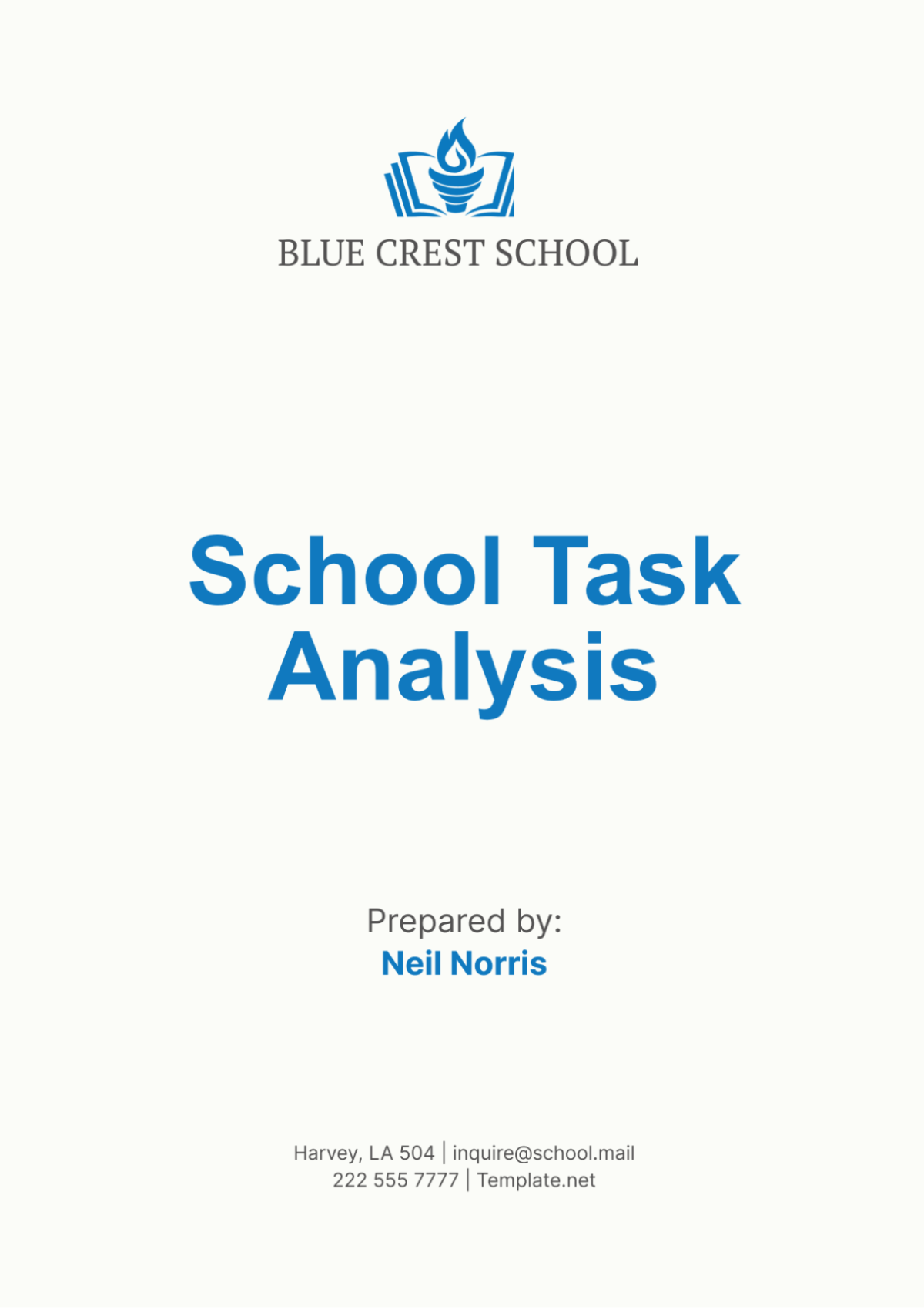 School Task Analysis Template - Edit Online & Download