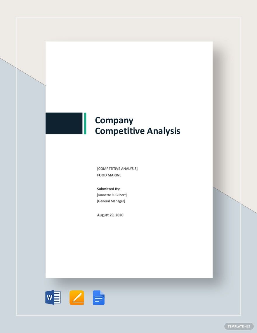 Company Competitive Analysis Template