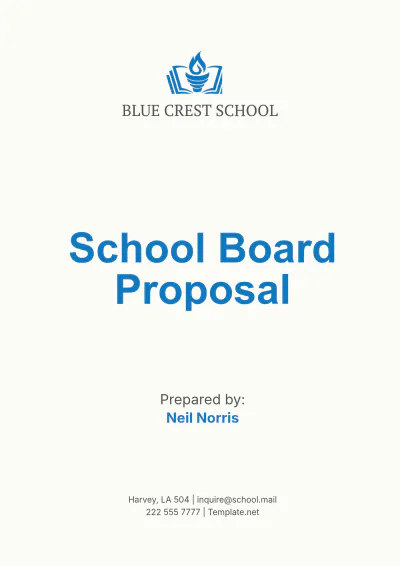 Free School Board Proposal Template to Edit Online