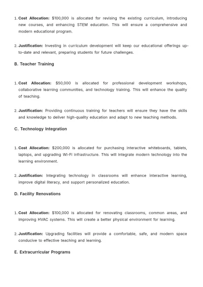 Free School Board Proposal Template to Edit Online