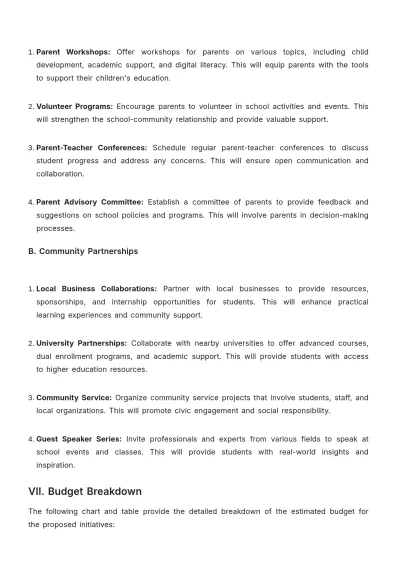 Free School Board Proposal Template to Edit Online