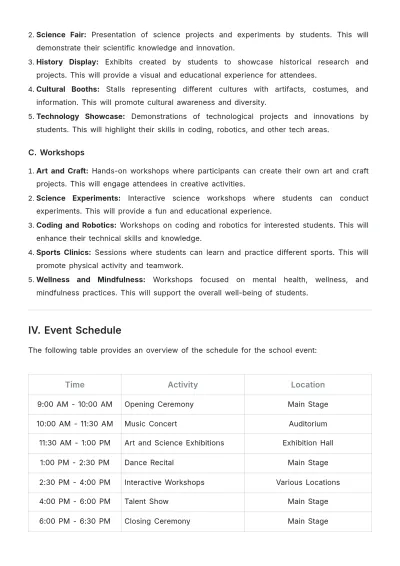 Free School Aesthetic Event Proposal Template to Edit Online