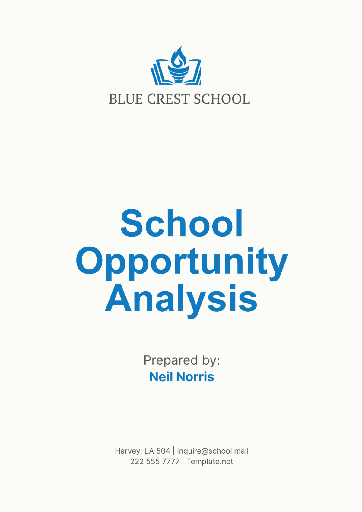 School Opportunity Analysis Template - Edit Online & Download