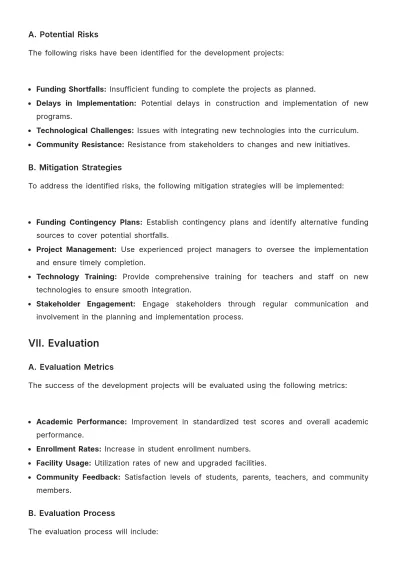 Free School Development Proposal Template to Edit Online