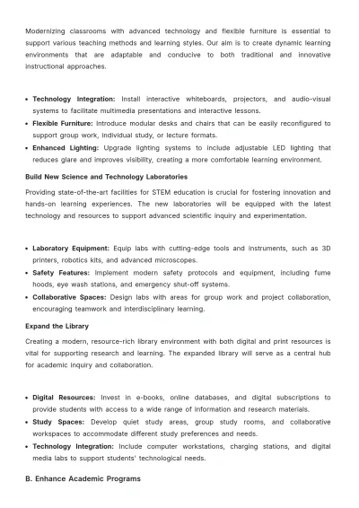 Free School Development Proposal Template to Edit Online