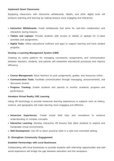 Free School Development Proposal Template to Edit Online