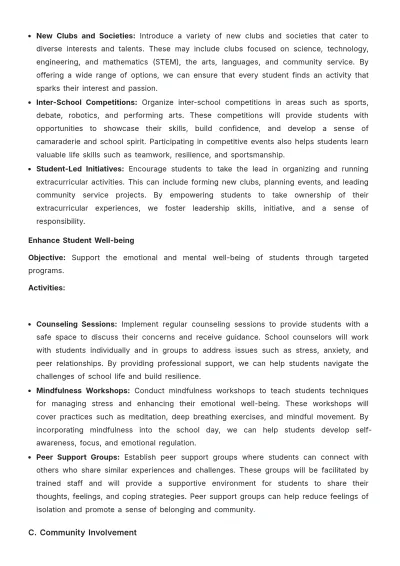 Free School Monthly Plan Template to Edit Online