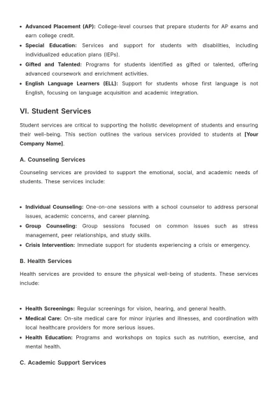 Free School Management Plan Template to Edit Online