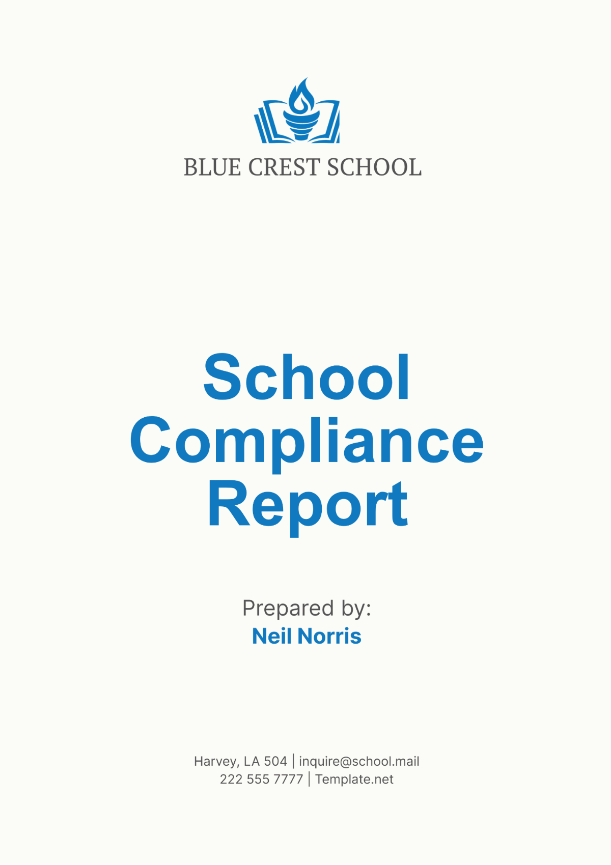 School Compliance Report Template