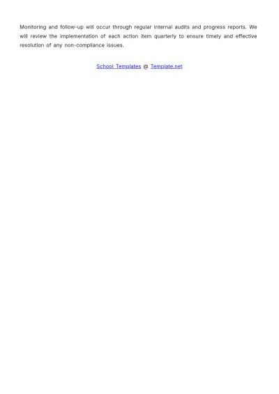 Free School Compliance Report Template to Edit Online