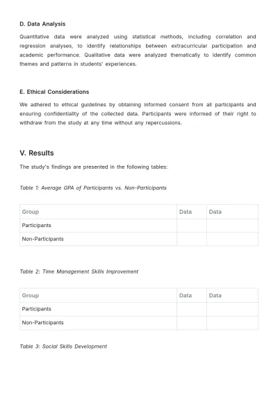 Free School Research Report Template to Edit Online