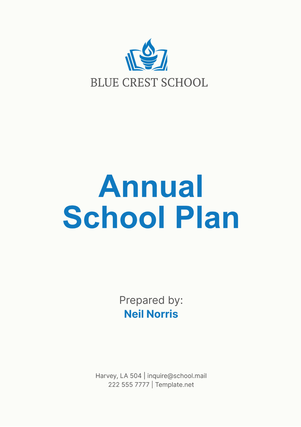 Annual School Plan Template - Edit Online & Download