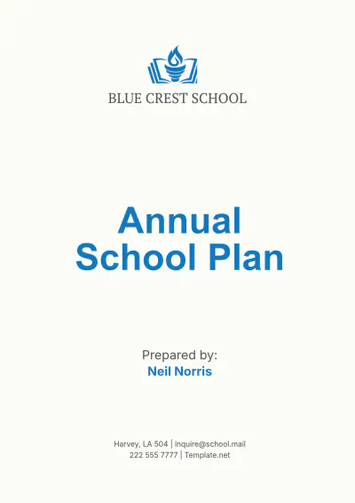Free Annual School Plan Template to Edit Online