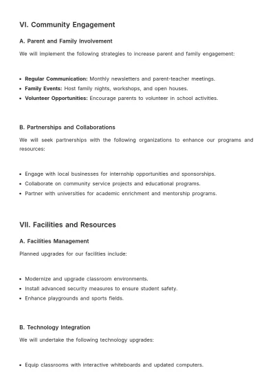 Free Annual School Plan Template to Edit Online
