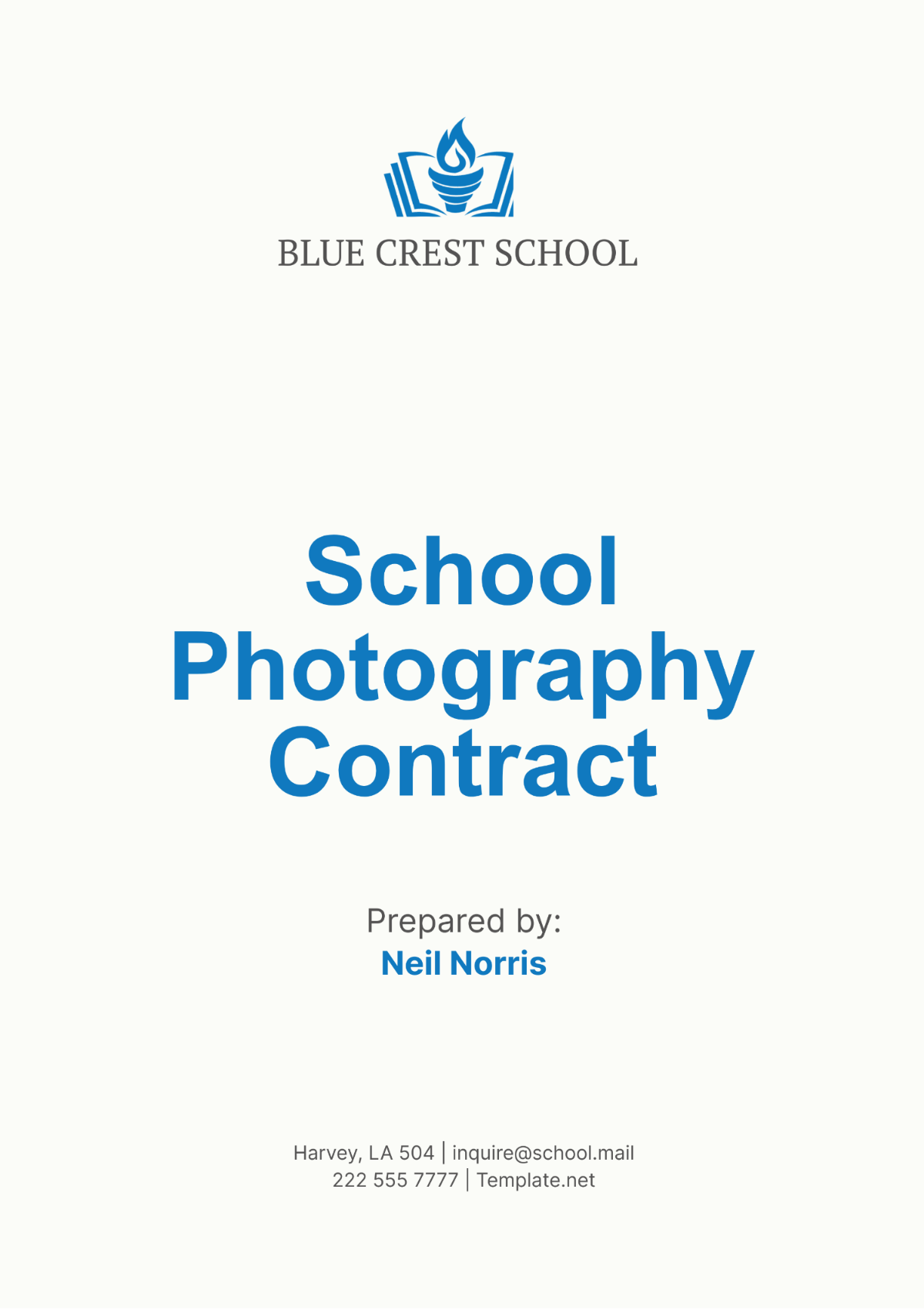 School Photography Contract Template - Edit Online & Download