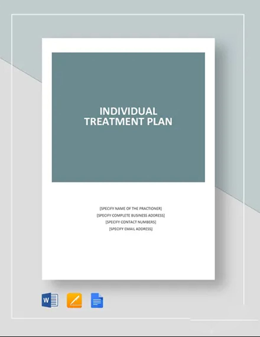 Individual Treatment Plan Template