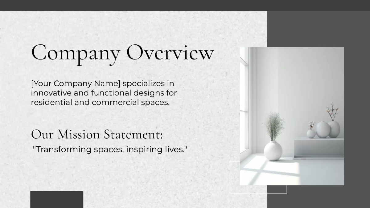 Free Interior Design Report Presentation Template to Edit Online