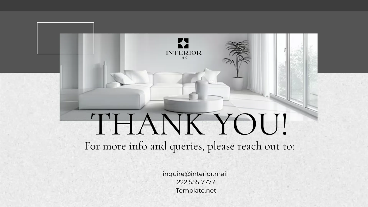 Free Interior Design Report Presentation Template to Edit Online