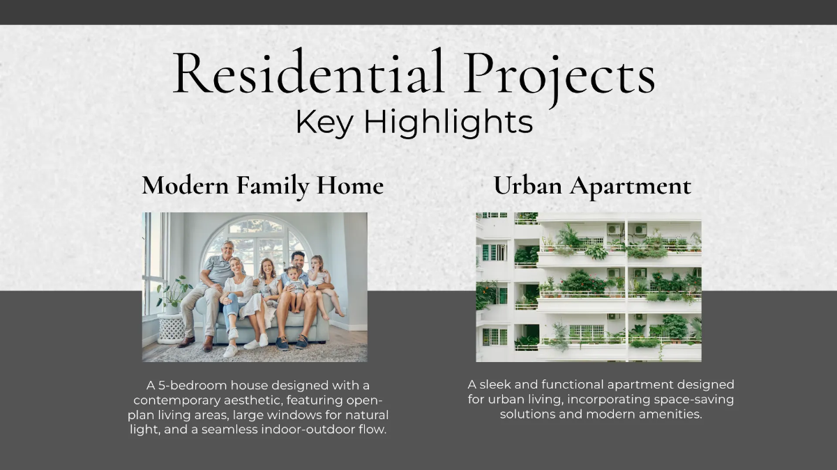 Free Interior Design Report Presentation Template to Edit Online