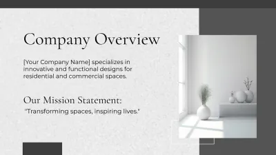 Free Interior Design Report Presentation Template to Edit Online