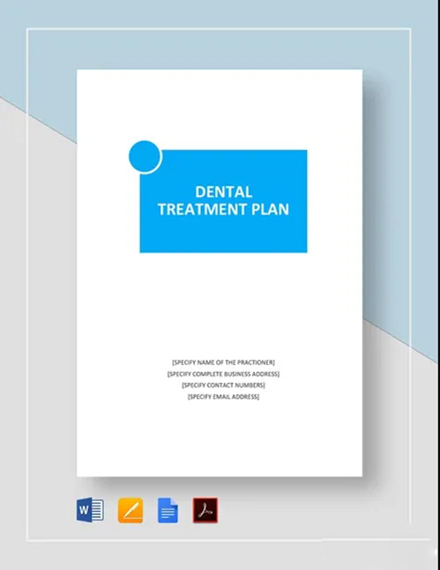 Dental Treatment Plan Template