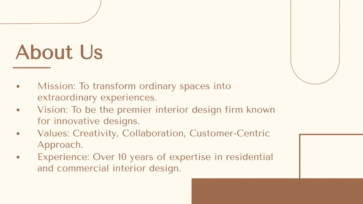 Free Interior Design Business Presentation Template to Edit Online